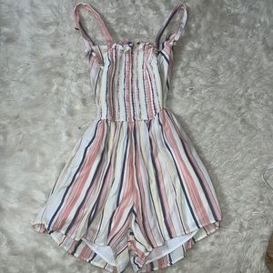 Hollister open back pastel romper